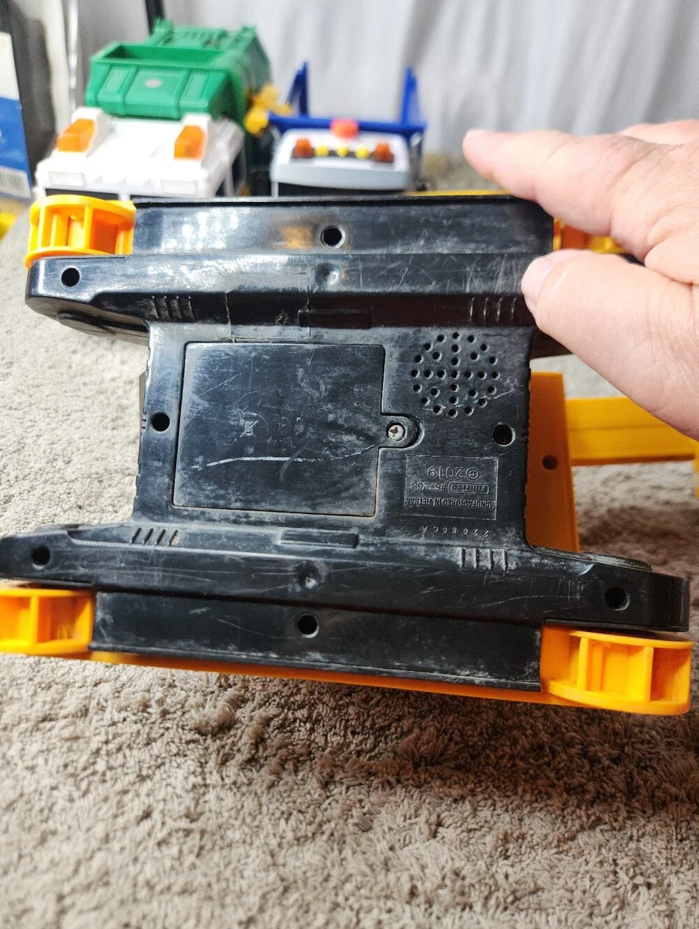 3 Kid's Toy Trucks - Garbage Truck, Dump Truck & Backhoe